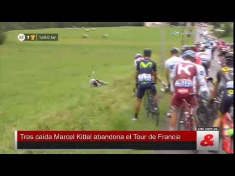 Vídeo: El mallot verd Marcel Kittel abandona el Tour de França 2017 després d'un accident a l'etapa 17