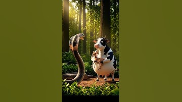 Brave Cow Saves Deer from Giant Python 🐍 | Emotional Rescue Story #ai #shorts #rescueshorts