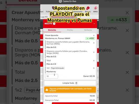 Apostando en PLAYDOIT para el Monterrey Pumas