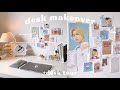 DESK MAKEOVER + desk tour ☁️(anime, kpop, korean aesthetic)