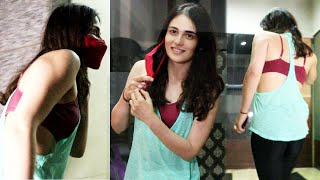 Radhika Madan Showing Off Her Bra Looking Hot & Exy In Her Sleev Less Top Snapped At Andheri