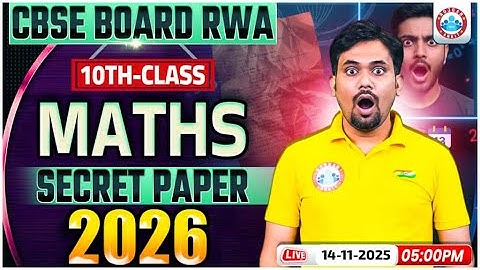 CBSE Class 10 Maths Secret Paper 2026 | CBSE Board Exam 2026 | 10th Maths Important Questions