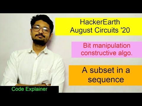 A subset in a sequence || August Circuits '20 || HACKEREARTH