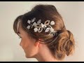 How to wear a bridal hair comb on your wedding day. Maria Elena Headpieces - Carrie