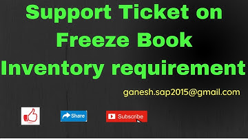 Support Ticket on Freeze Book Inventory requirement || Change Request || SAP Testing || SAP FREE