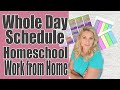 HOMESCHOOL WORK FROM HOME WHOLE DAY SCHEDULE | How to Work and Homeschool Daily Schedule