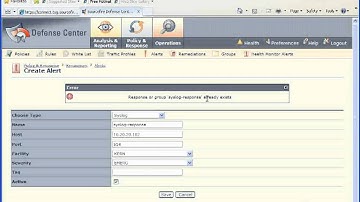 Sourcefire: Creating a Response Group with Sourcefire Defense Center