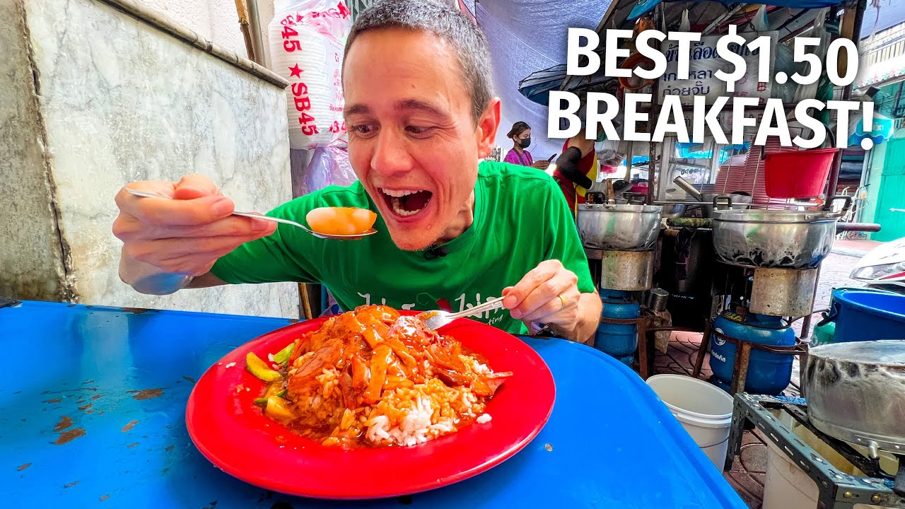 ⁣7 AM Thai Street Food Tour!! BREAKFAST HEAVEN in Bangkok, Thailand!!