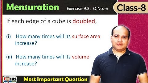 Mensuration Class 8 Exercise- 9.3 Q6 | If each edge of a cube is doubled, how many times will