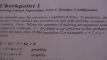 Checkpoint #1: Solving Linear Equations, Part 1 (Integer Coefficients)