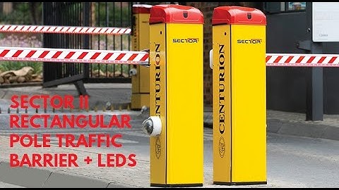 Centurion Systems Sector II Rectangular Pole Traffic Barrier with LEDs