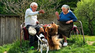 The Happiness of Growing Old Together. One Day in Life of an Elderly Couple in a Mountain Village
