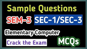 sample questions sem-3 #ranchiuniversity #sec3 #sec1 #nep #cbcs #exampreparation