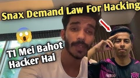 @Snax Gaming React On Saggy😨Law For Hacking | T1 mei Kitne Hacker hai 💔