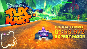 Super Tux Kart - Cocoa Temple - Expert Mode