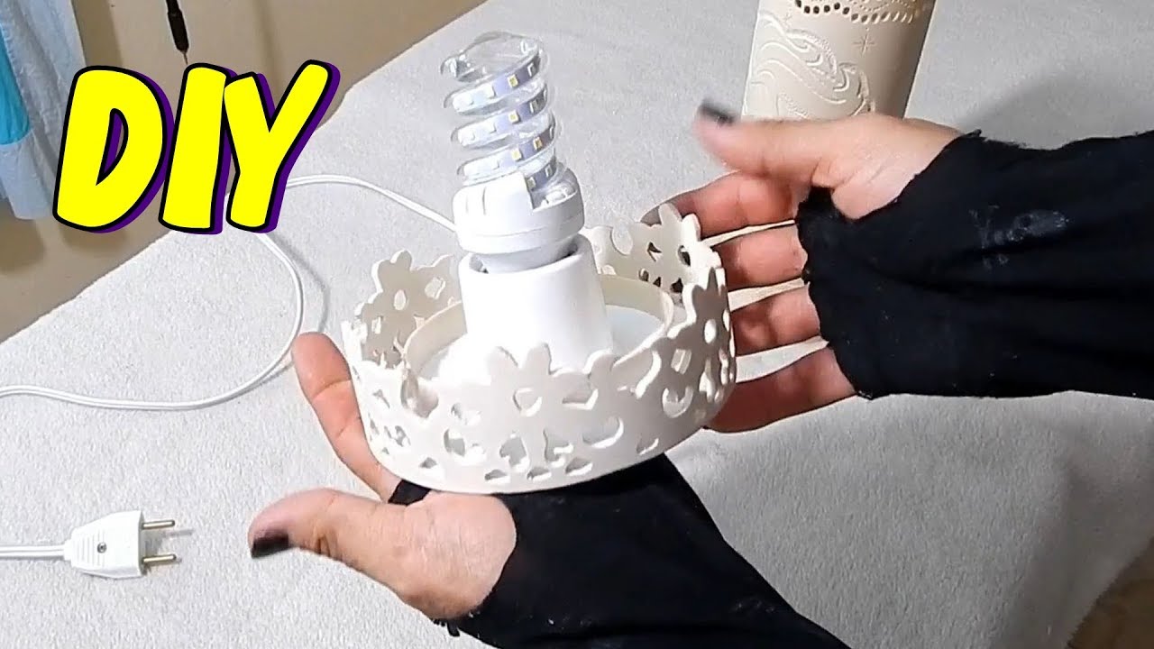 DIY Aprenda fazer uma linda base simples para sua luminária de pvc