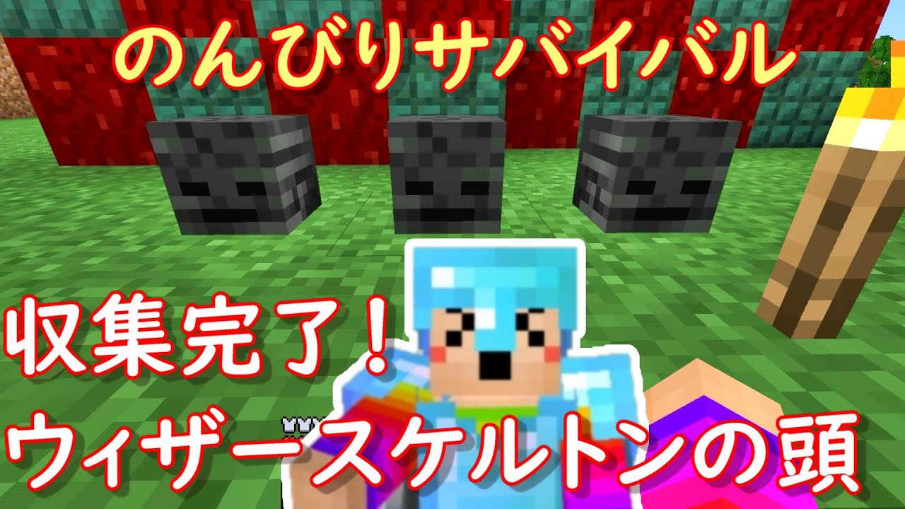 マイクラ実況 ウィザースケルトンの頭蓋骨 ついに3個目をゲットすることができました 102 Youtube