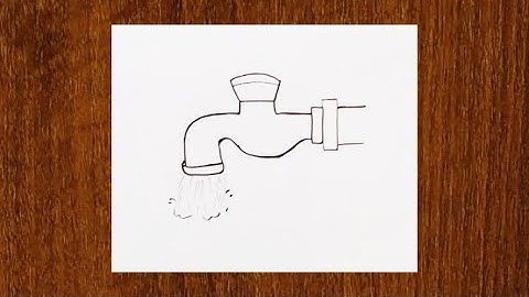 how to draw a TAP WATER step by step