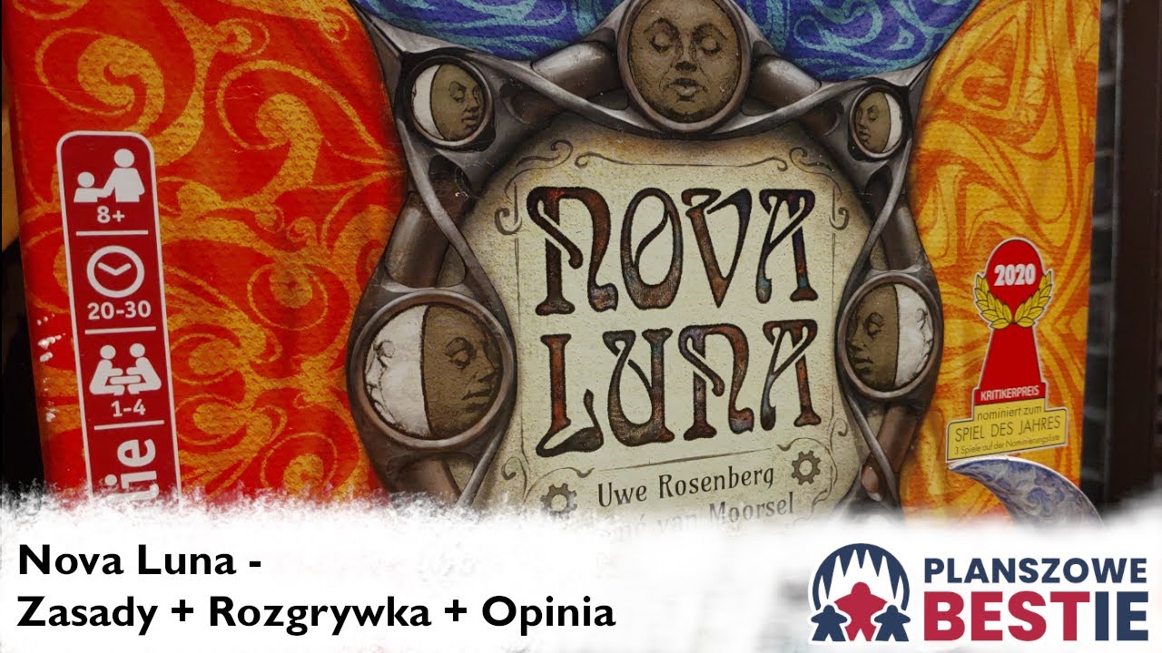 Planszowe Bestie #23 - Nova Luna (Zasady + Gra + Podsumowanie) - 24.08.2021
