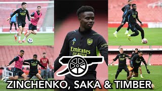 INSIDE TRAINING | Zinchenko, Bukayo Saka & Jurien Timber All Train Together Ahead of Everton
