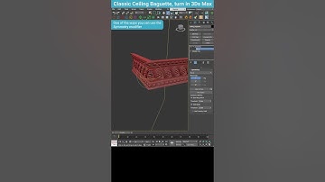 Rotating Complex Ceiling Molding with Symmetry Modifier in 3DS Max #shorts #tips #3dsmax #symmetry