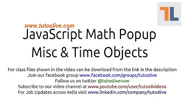 JavaScript Time Date Misc Global Objects By Tutoslive