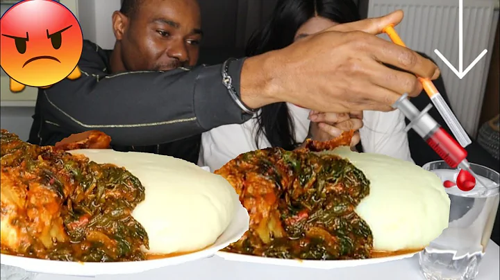 Husband puts something in wife´s drink 😱 fufu and efo riro soup mukprank | African food| Prank video