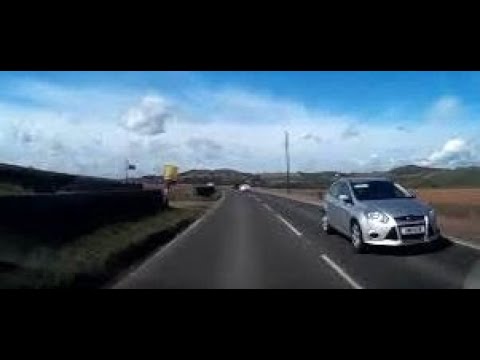 Spring Road Trip Drive With Bagpipes Music On History Visit To Dairsie North East Fife Scotland