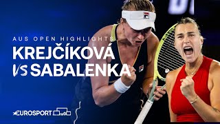 Barbora Krejčíková v Aryna Sabalenka | Quarter-Final | Extended Australian Open 2024 Highlights 🇦🇺
