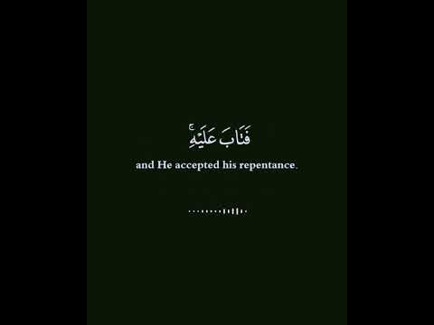 ف ت ل ق ى آد م م ن ر ب ه ك ل مات ف تاب ع ل ي ه إ ن ه ه و البقرة ٣٧ ماهر المعيقلي