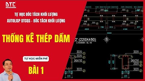 Bài 1: HDSD Autolisp DTCQS thống kê thép dầm từ Autocad và Excel #autolisp #dtc
