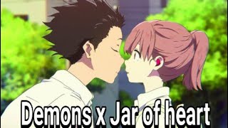 Video lyrics Demons X Jar of heart|[AMV] Koe no katachi