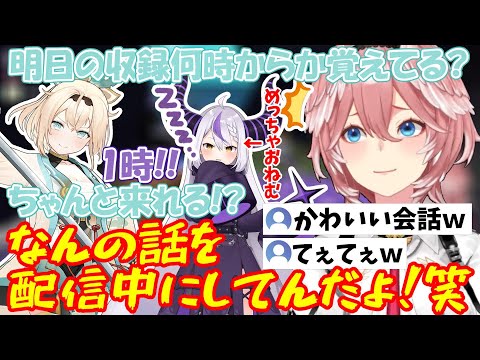 ラプラス・おねむですzzz子供みたいな2人のやり取りを見守るルイ姉w【ホロライブ/鷹嶺ルイ/ラプラス・ダークネス/風真いろは/切り抜き】