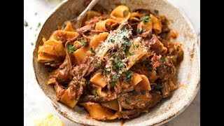 Slow Cooked Shredded Beef Ragu with Pappardelle