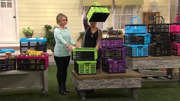 Clever Crates Set of 3 Collapsible Multi-Use Storage Crates with Dan Hughes