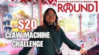 How much can I WIN with $20 - Round 1 Claw Machine Challenge | Winning Anime Figures