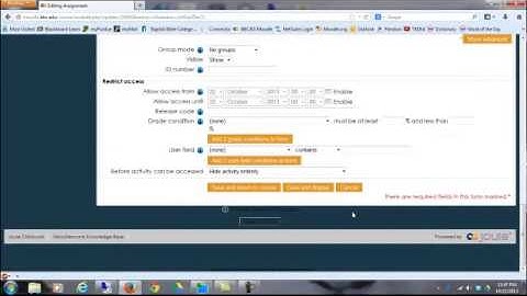 Setting Due Dates in Moodle
