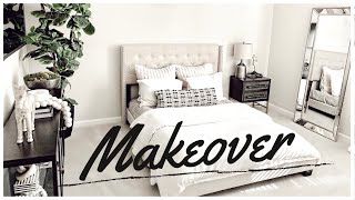 GUEST BEDROOM MAKEOVER | COMPLETE RENOVATION FROM OFFICE TO GUEST ROOM | DECORATE ON A BUDGET
