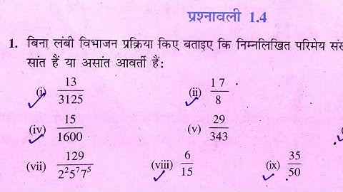 Class 10 Math Chapter 1 Exercise 1.4 NCERT SOLUTIONS in Hindi |Chapter 1 वास्तविक संख्याये | Ex 1.4