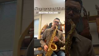 Microtonal Blues Scale 🎷 #saxophone #jazz #microtonal #anginedepoitrine #altosax