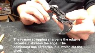 Sharpening a karambit.