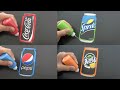 TOP SOFT DRINKS PANCAKE ART - COCA COLA, FANTA, PEPSI, SPRITE