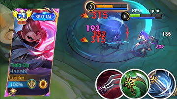 MANIAC🔥!! HIGH CRITICAL BUILD HANABI LATE GAME MONSTER😱!!BUILD TOP 1 GLOBAL HANABI-MLBB