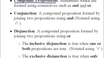Math Studies: Logic 1 (Compound Propositions)