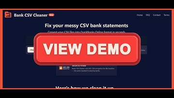 Bank CSV Cleaner  - Video Demo