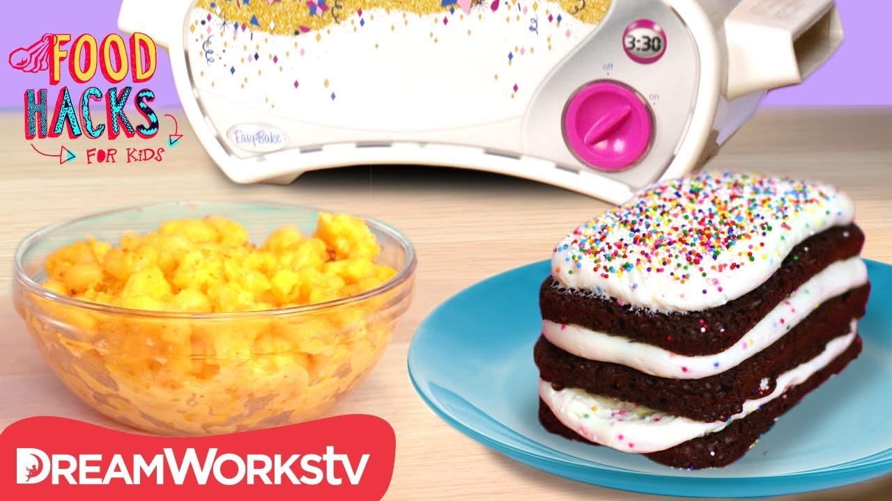 Easy Bake Oven Challenge  FOOD HACKS FOR KIDS 