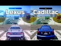 NFS Most Wanted Lexus IS 300 Vs Cadillac CTS Drag Race NFS Most Wanted Lexus IS 300 Vs Cadillac CTS Drag Race