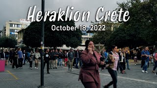 Heraklion Crete, winter vibes in 4k with city ambient, Greece 2022