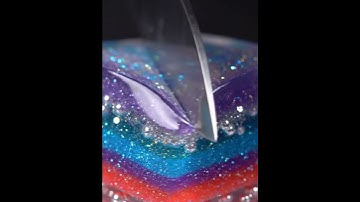 Satisfying ASMR Jelly Cutting ✂️✨ | Iridescent Pearl Delight