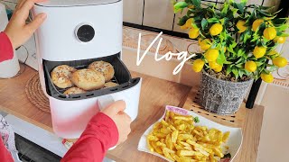 XIAOMI MI SMART AIR FRYER обзор | приготовление завтрака | Рецепты аэрогриля | тихий влог